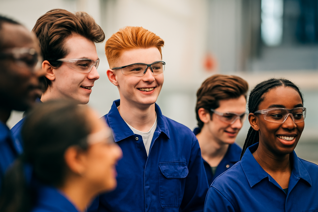 Alpha Mill CNC engineering team at the manufacturing facility